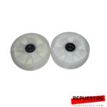 200x50 eje 20mm rueda nilón KIT 2 ruedas  (ocupa 44 mm sobre eje)