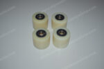 RODILLO DOBLE NYLON (80X60x20 ) kit 4 rodillos con rodamiento