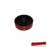 RUEDA 180X50 EJE 20mm POLIURETANO ROJO CON RODAMIENTOS - Imagen 2