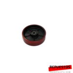 RUEDA 180X50 EJE 20mm POLIURETANO ROJO CON RODAMIENTOS - Imagen 4