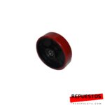 RUEDA 180X50 EJE 20mm POLIURETANO ROJO CON RODAMIENTOS