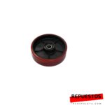 RUEDA 180X50 EJE 20mm POLIURETANO ROJO CON RODAMIENTOS - Imagen 5